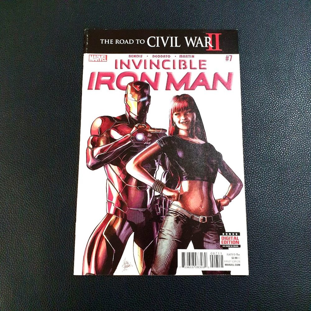 Invincible Iron Man Civil War 7 Marvel Comic Book May 2016 Collector Bagged Boar